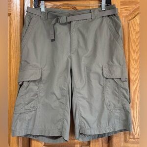 Columbia Titanium Omni-Dry Khaki Green Waterproof Hiking/Trail Cargo Shorts M